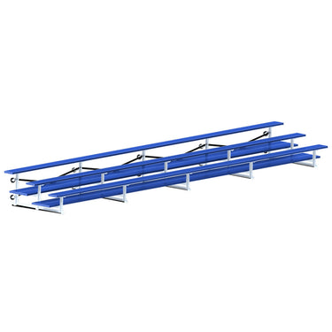 Bleacher - 27 ft. (3 Row - Double Foot Plank) - Tip & Roll (Powder Coated)
